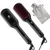 MiroPure Straightening Brush Hair Iron, Heated Brush with Negative Ions, 16 Temperature Settings (MAX 230℃), Shine Enhancement, Temperature Memory, Ra