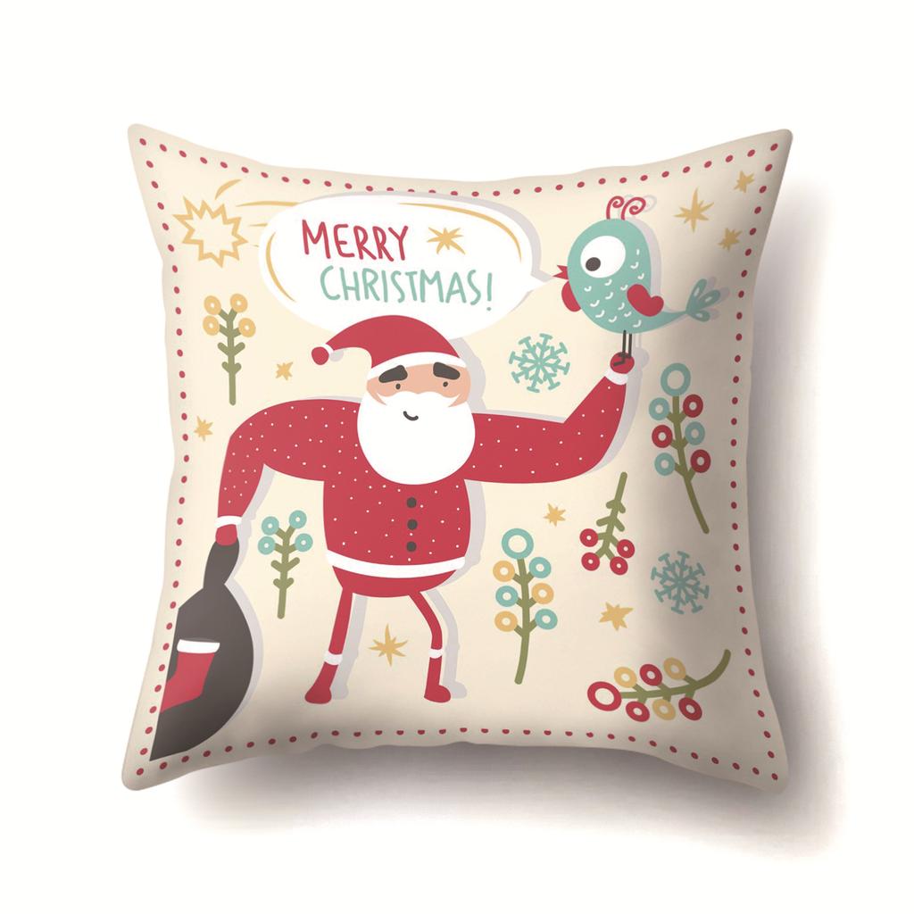 Christmas Series Polyester Pillows Santa Multi-platform Christmas Elk Pillow Cover