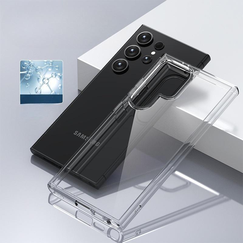 Suitable for Samsung S24ULTRA Mobile Phone Case Transparent Zipper New S24pro Protective Case Airbag Anti Shell