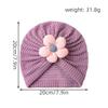 Liebliche Blume Baby Mütze Einfarbig Säuglingsmädchen Turban Mütze Frühling Herbst Weich Warm Kleinkind Beanie Indische Mütze