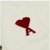 Ami Big Heart Logo Intarsia V Neck Cardigan Model Ukc367 018 154