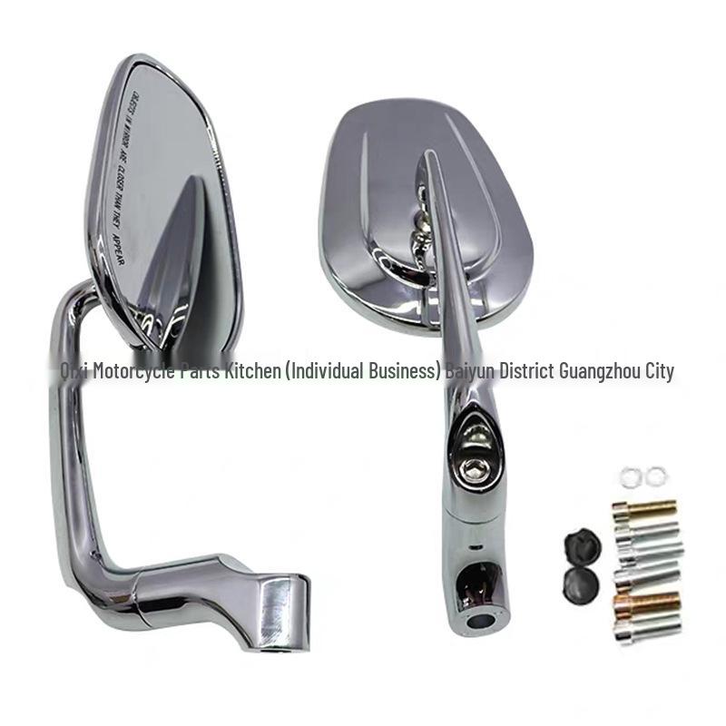 Retro Motorcycle Metal Rearview Mirror with Large Field of View for Electric Vehicles