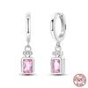 New 925 Sterling Silver Hope Rainbow Flower Earrings For Women Sparkling Colored Zircon Star Koi Earrings Fashion Party Jewelry