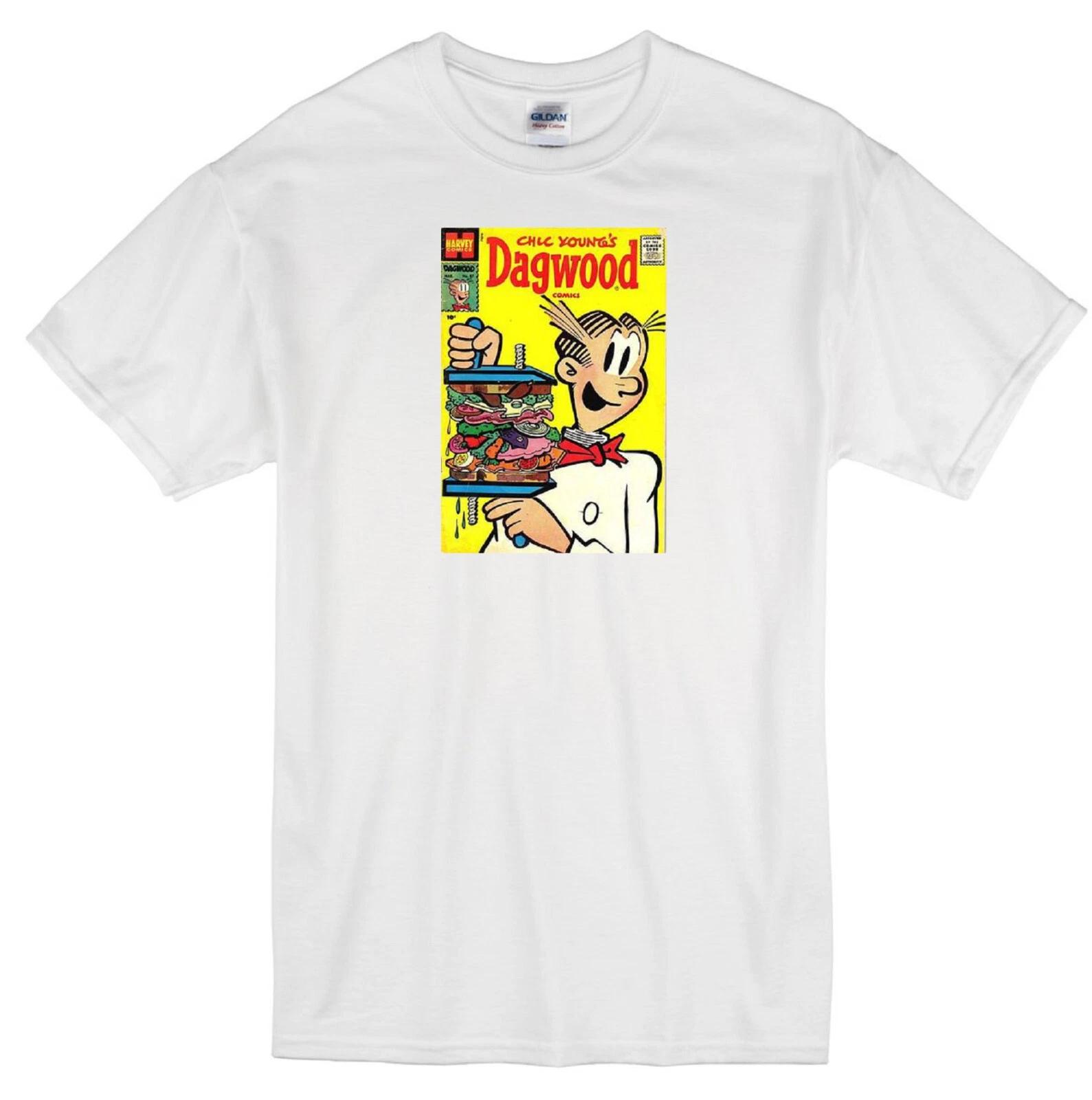 

DAGWOOD BUMSTEAD SANDWICH HARVEY COMIC BOOK CARTOON BLONDIE RETRO WHITE T-shirt 3XL