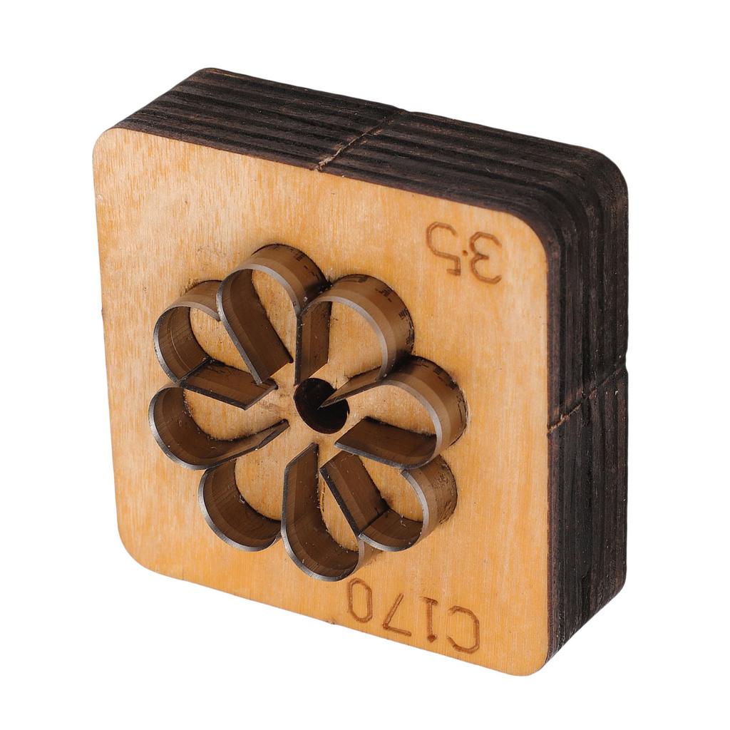 Flower Leather Cutting Die Wooden Base Steel Blade Multifunctional Leather Punching Mold Die Cutter for Decors Crafts