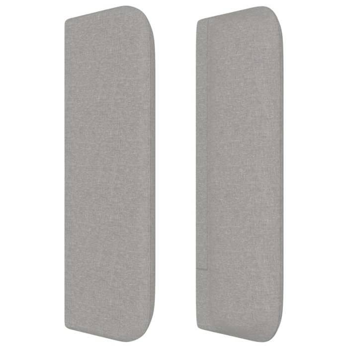 Maison Exclusive - Tête de lit avec oreilles Gris clair 183x16x78/88 cm Tissu