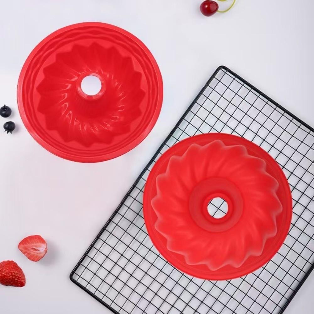 Non Stick Fluted Tube Pans 3D Bread Baking Pans Round Chiffon Cake Mold  for Jelly