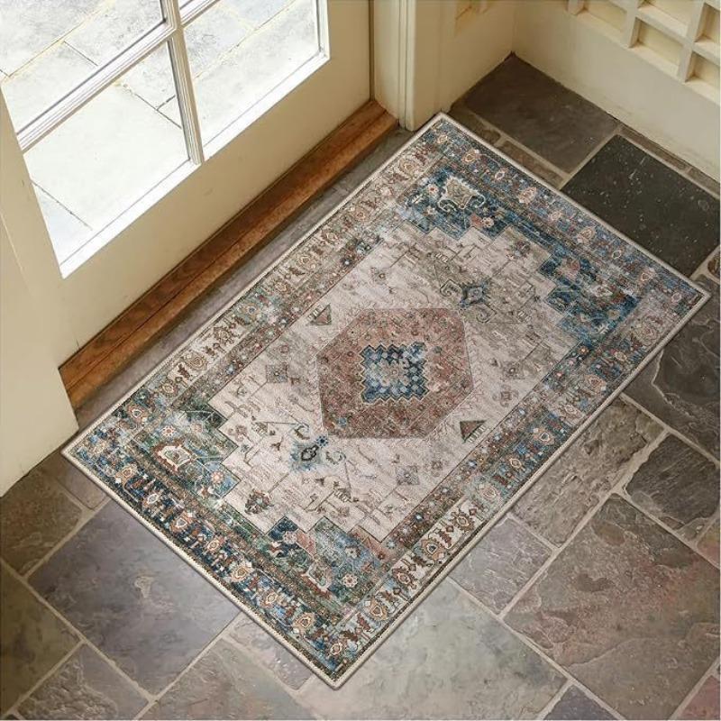 Persian Style Print Non-Slip Door Mat Modern Entrance Carpet Rug for Home Decoration Durable Easy To Clean Indoor Outdoor Decor