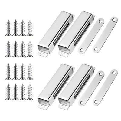 4 Stück Magnetische Türstopper Robuster Edelstahl Automatischer Schließmechanismus für Schrank Schrank Schrank Raumtür