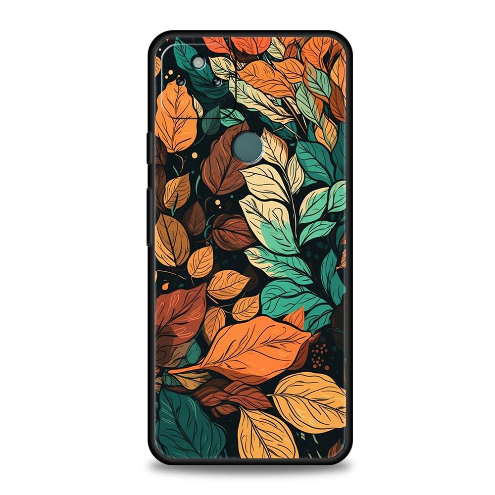 Phone Case Cover for Google Pixel 10 9 8 7 6 7A 6A Pro Shockproof Soft TPU 10 9 Pro XL Shell Capas Fundas Colorful Leaves Coque