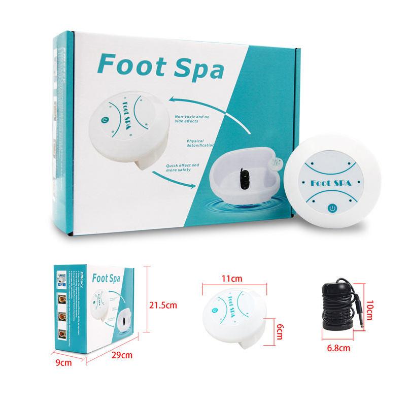 Detox Ionic Foot Spa Bath Machine Mini Foot Bath Ion Detoxifier Cleanse Footspa Vibration Best Care Arrays Aqua Health Therapy