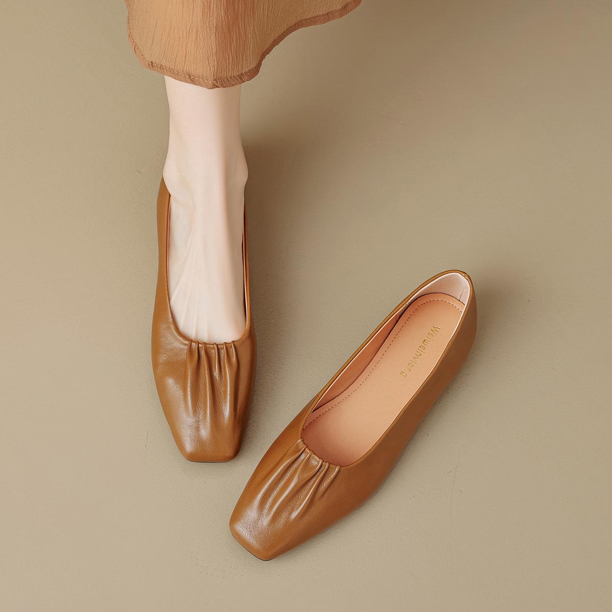 Мода 2024 Весна и Осень Женская Модная Обувь Корейский Стиль Вечерние и Офисные Туфли — фото 5