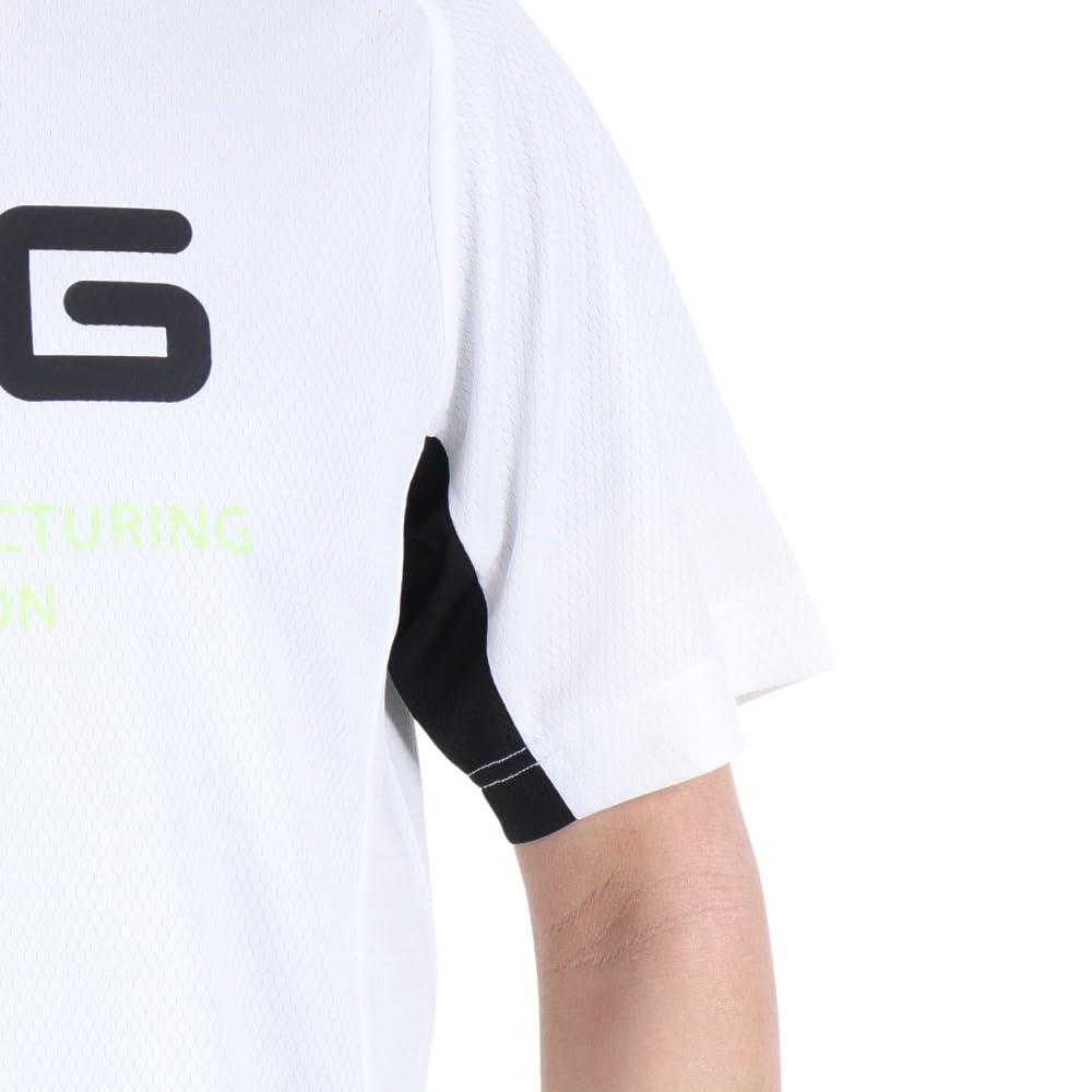 Ping Apparel Men's Short Sleeve High Neck Shirt (Logo Print, Moisture Wicking, Quick Drying) / Golf Undershirt / 621-3168301 030_White, Size S