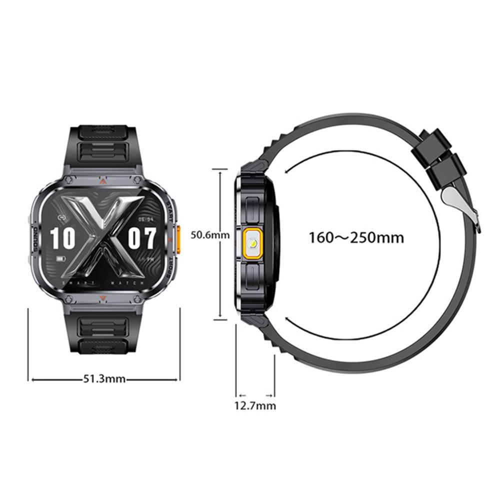 NX23 Fitness Tracker 2.0-inch Touch Screen Bluetooth-compatible Calling Health Monitoring Smart Watch