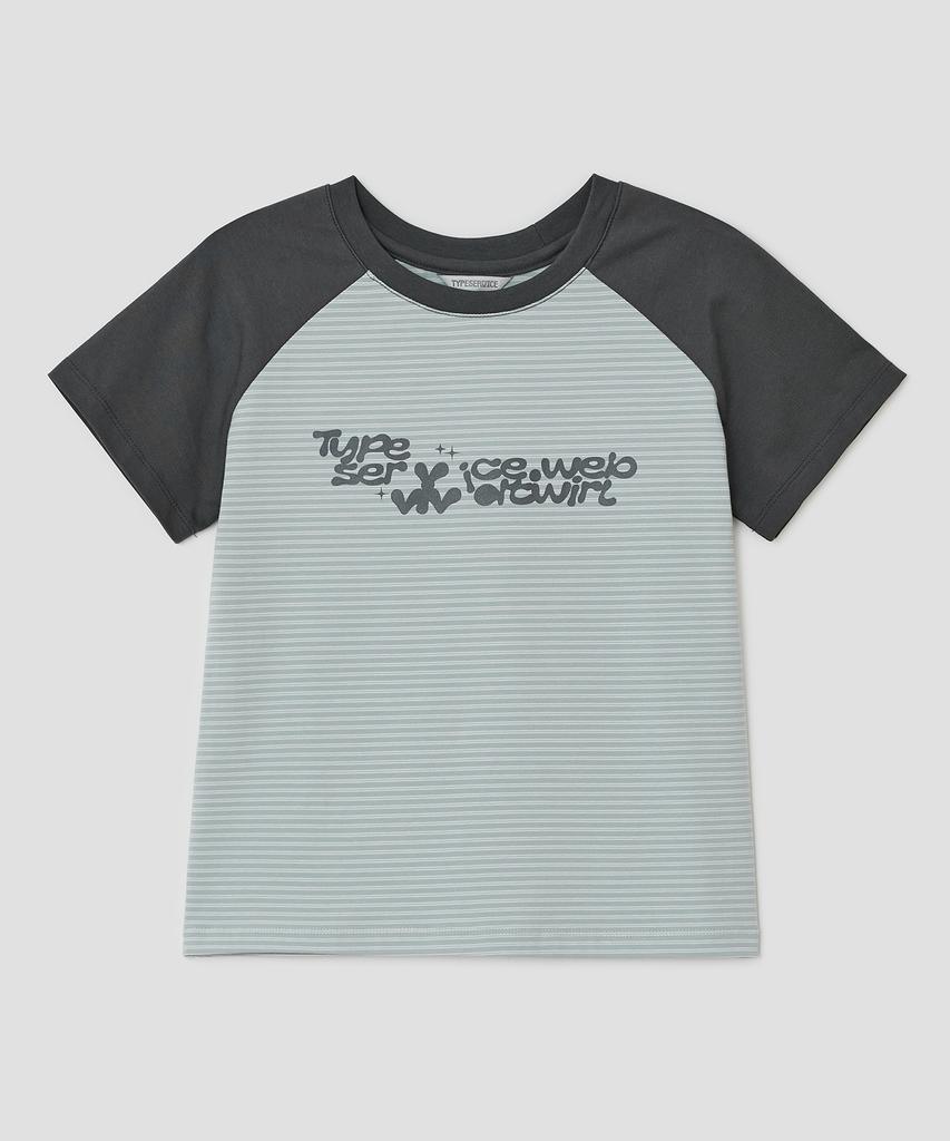 Taibseobiseu Vivid Twirl Raglan Top [Blue]