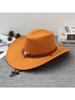 Western Hat With Cow Skull Decor Wide Brim Sun Hat For Outdoor Party