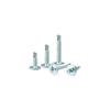 Galvanized Carbon Steel Cross-Head Round Screw with Washer, Flat Head, Self-Tapping & Self-Drilling Fishtail Design