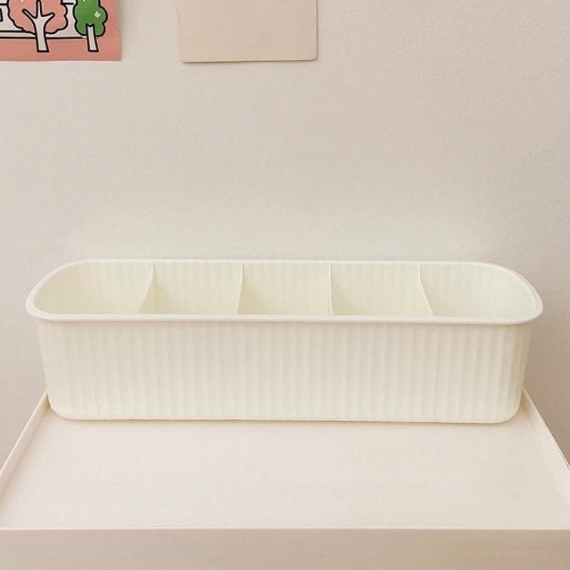 Multifunction Durable Plastic Desktop Storage Box for Organizing Tableware Cosmetics Ideal for Kitchen and Dresser