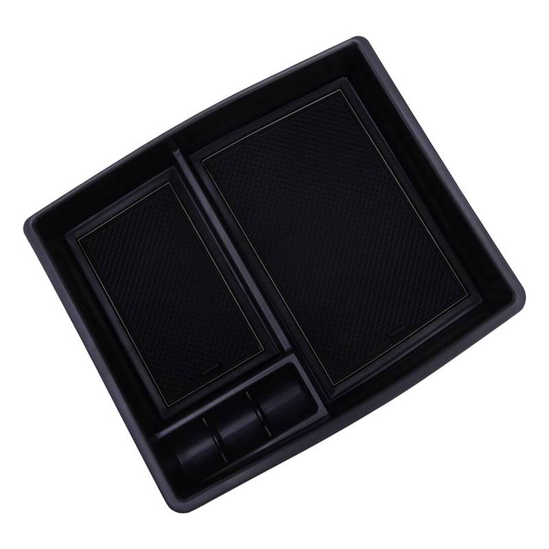 Schwarze Mittelkonsolen-Armlehnen-Aufbewahrungsbox Behälter Organizer Schale Mit Polster Passend für Toyota Tacoma 2024 Linkslenker