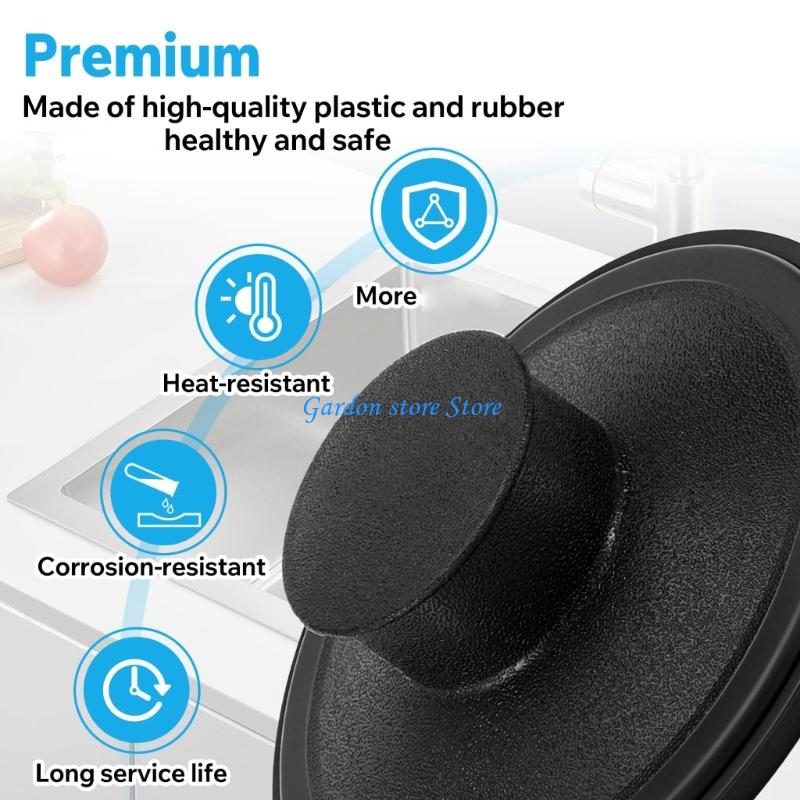 B0KB Heavy Type Sink Strainer Covers Kitchen Sink Drain Cover with Nonslip Handle