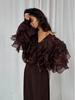 Women's Retro Tulle Irregular Ruffle Shirt - 2025 Collection