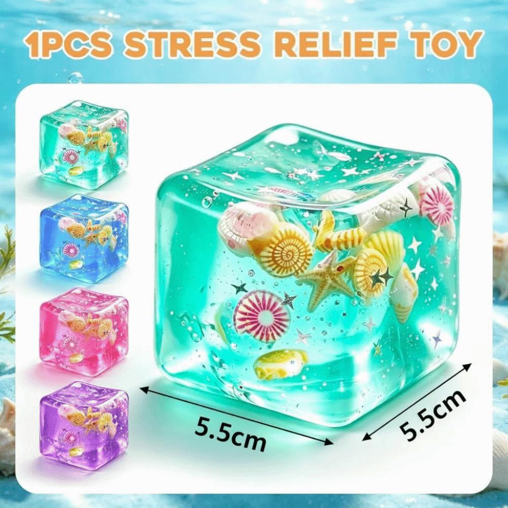 Cartoon Design Ocean Sensory Fidget Toy Star Shell Blue Pinch Cube Gift Stress Balls  Wedding Party