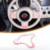 Pink Interior Steering Wheel Button Cover Trim For Fiat 500 2016-2024