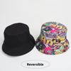 Retro Print Bucket Hat With Sun Protection For Outdoor Activities
