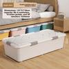 Underbed Storage Box Flat Plastic Drawer Style Shoes Clothes Toys Organizer Box with Wheels Underbed Storage Container
