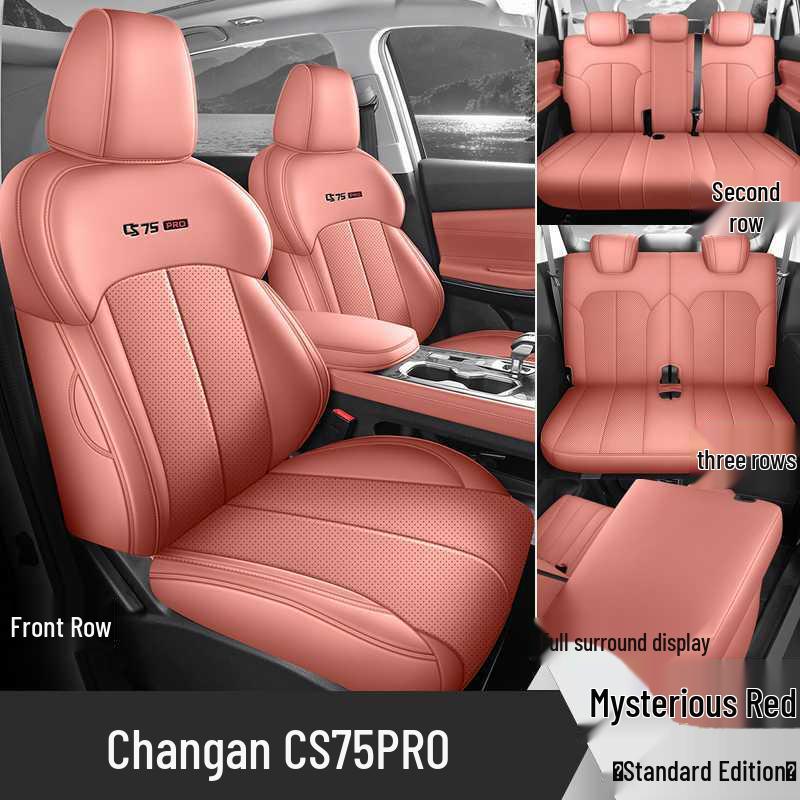 Changan CS75 PRO Seat Covers: Fully Enclosed, All-Season, Perforated Leather Car Seat Cushions for 26 Models.