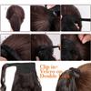XINRAN Coda di Cavallo Lunga Liscia Avvolgente con Clip In da 22"34" Estensione Capelli Sintetici Termoresistenti Coda di Cavallo Capelli Finti
