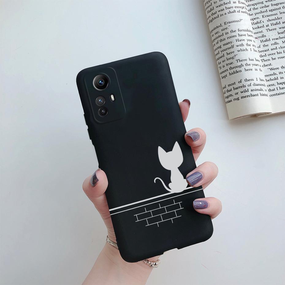 For Xiaomi Redmi Note 12S Case 4G Cat Cartoon Cute Silicone Back Cover for Redmi Note12s 2023 Fundas Note 12s 12 S 4G Soft Cases