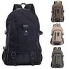 Casual Solid Color Large Capacity Zipper Rucksack Men Travel Canvas Bag Backpack