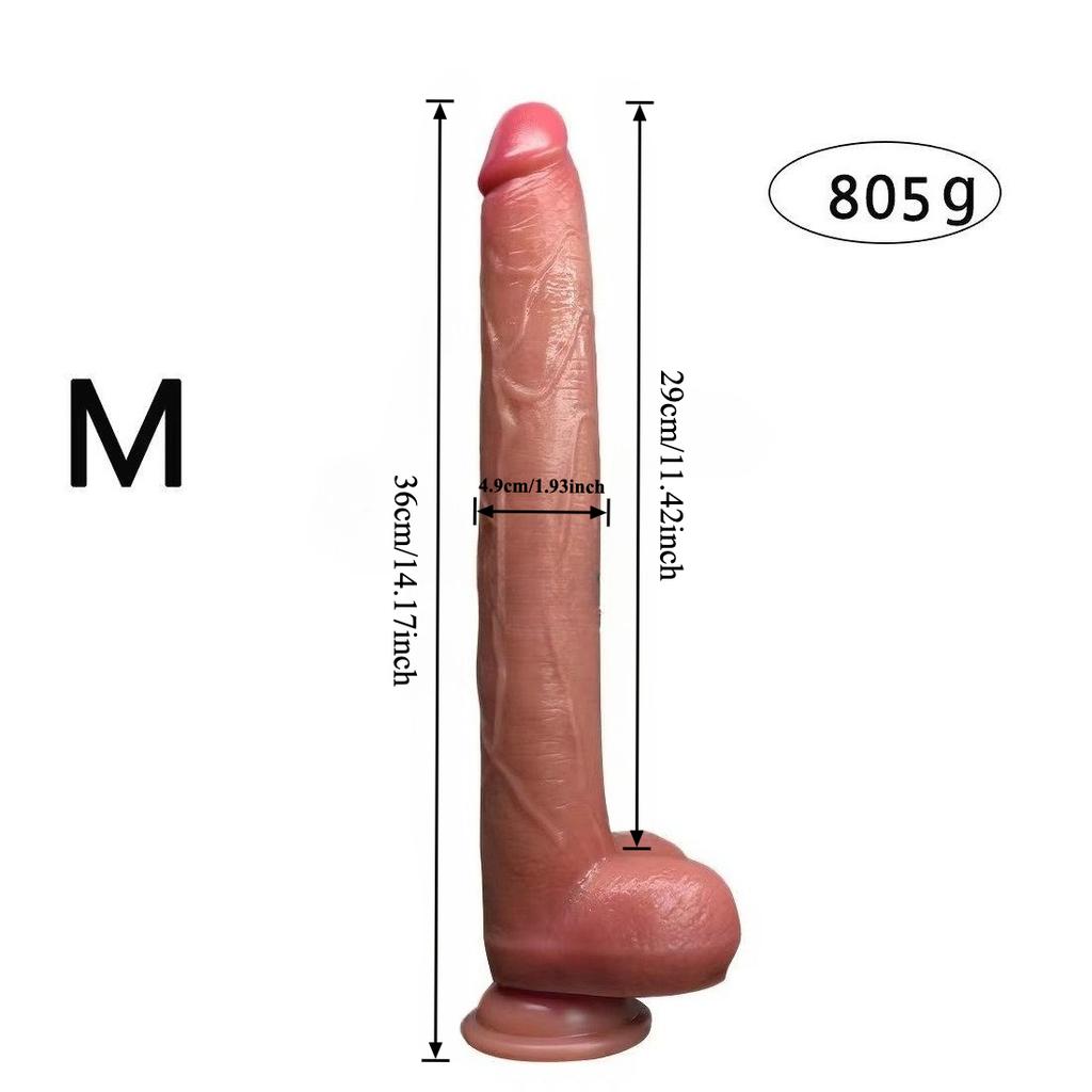 12.2" Extra Long Realistic Dildo – Self-Lubricating Liquid Silicone, Real Skin Texture, Soft & Flexible, No Batteries, Adult Toy for Women