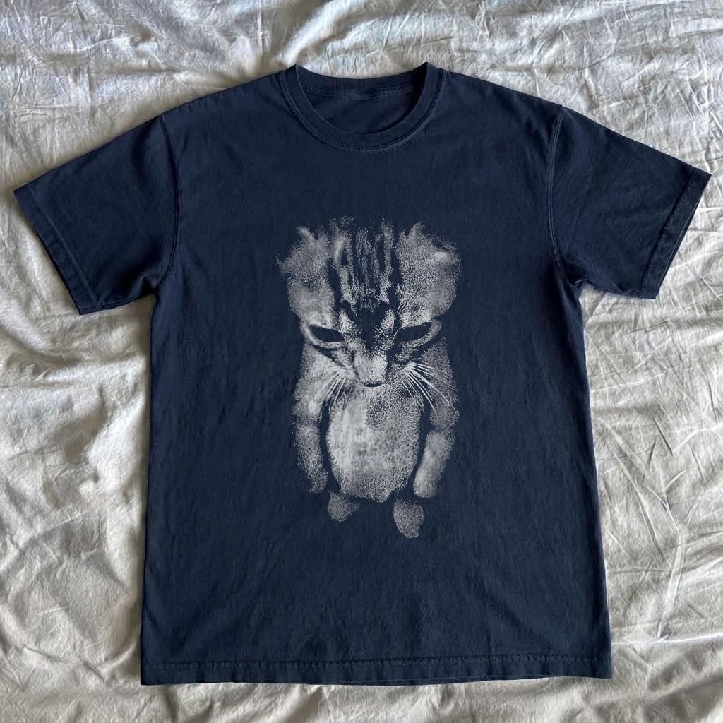 Tričko smutné kotě, Vtipné kočičí meme Grafické tričko Streetwear - Unisex Comfort Colors