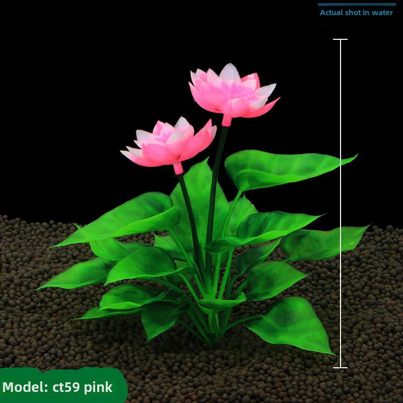 Aquarium Decor: Simulated Plastic Water Grass & Lotus Craft Gift (CT58CT59)