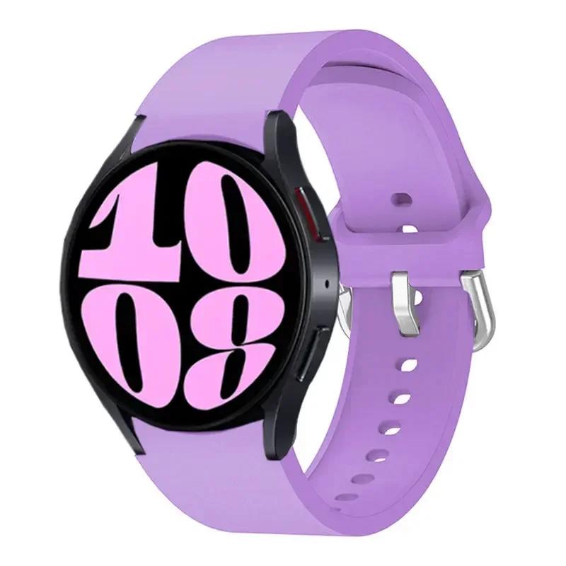 20mm Band For Samsung Galaxy Watch 7/6/5/4/44mm 40mm 5 Pro 45mm Silicone Bracelet correa Galaxy Watch 6 classic 47mm 43mm strap