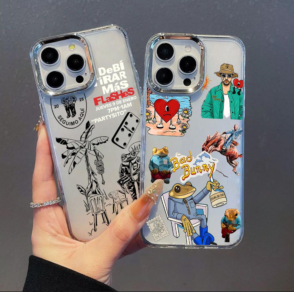 Raper nowy Bad Bunny Gorące Etui Na Telefon Dla iPhone 17 16e 16 15 14 13 12 11 Pro Max X XR XSMAX 8 7 Air Plus Przezroczyste Miękkie Etui