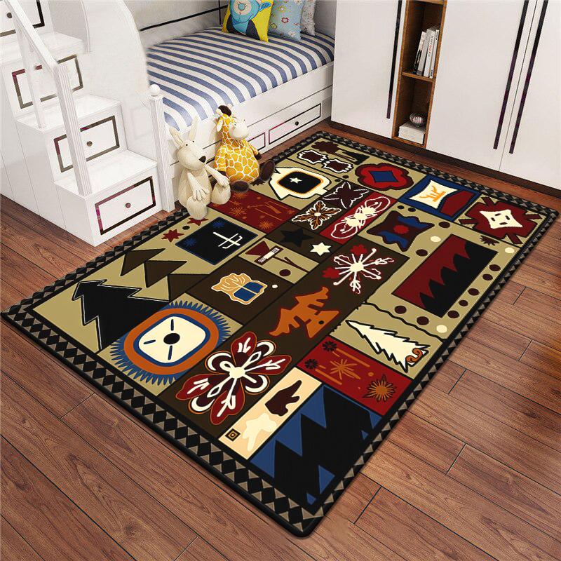 Bohemian Pony Print Rug Animal Pattern Non-Slip Carpet for Living Room Kids Bedroom Modern Home decorations Mat Baby Play Mat