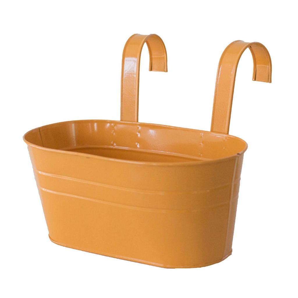 Iron Double Hooks Hanging Flower Pots Large Capacity for Balcony Planters Wall Decor Porch Rails Railing Fence