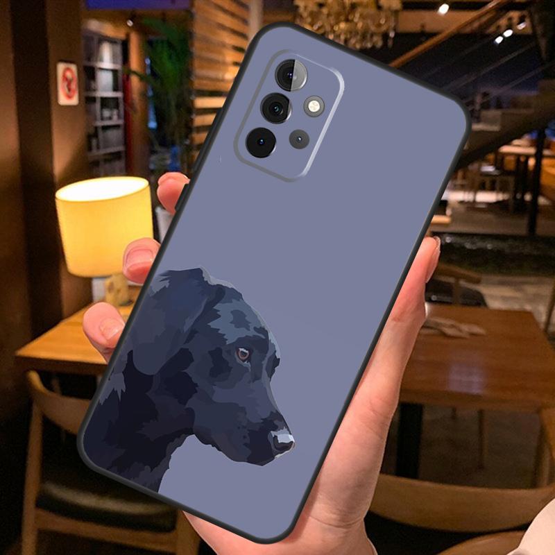 Black Labrador Dog Case For Samsung Galaxy A26 A16 A06 A55 A35 A15 A32 A12 A22 A52 A54 A34 A14 A56 A36 A13 A53