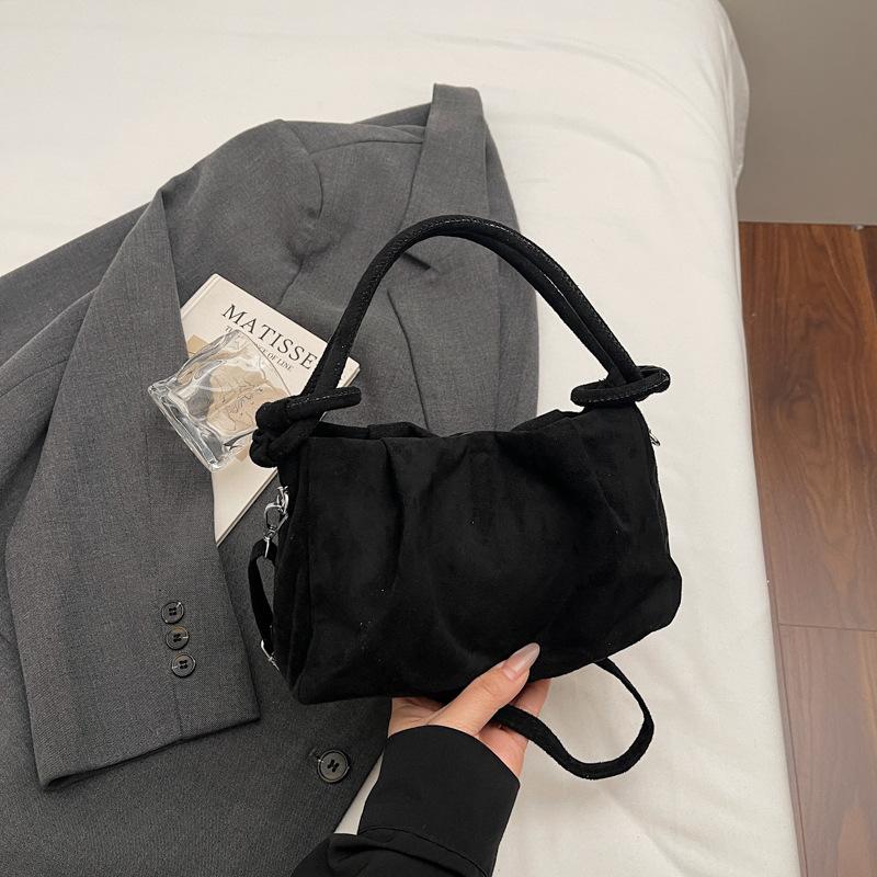 Retro Suede Simple Crossbody Bag Women Handle Bag Casual Comfortable And Versatile Texture Shoulder Commuting Bag
