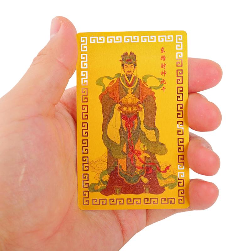 Čínská feng shui měděná karta bůh bohatství buddha amulety pro podnikání pěticestný poklad Fortuna poklad štěstí domácí dekorace