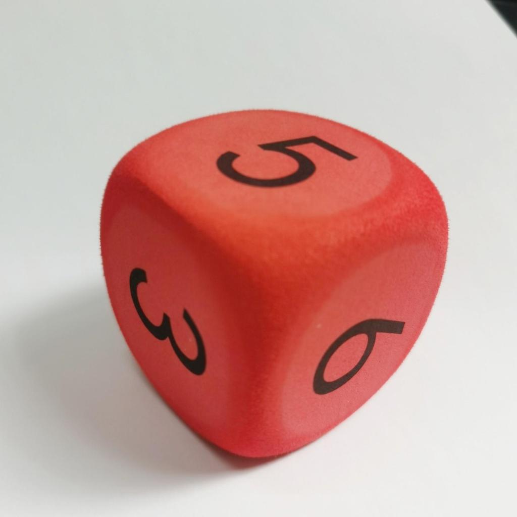 8cm EVA Rounded Corner Foam Dice - Six-Sided, 3.8cm Square