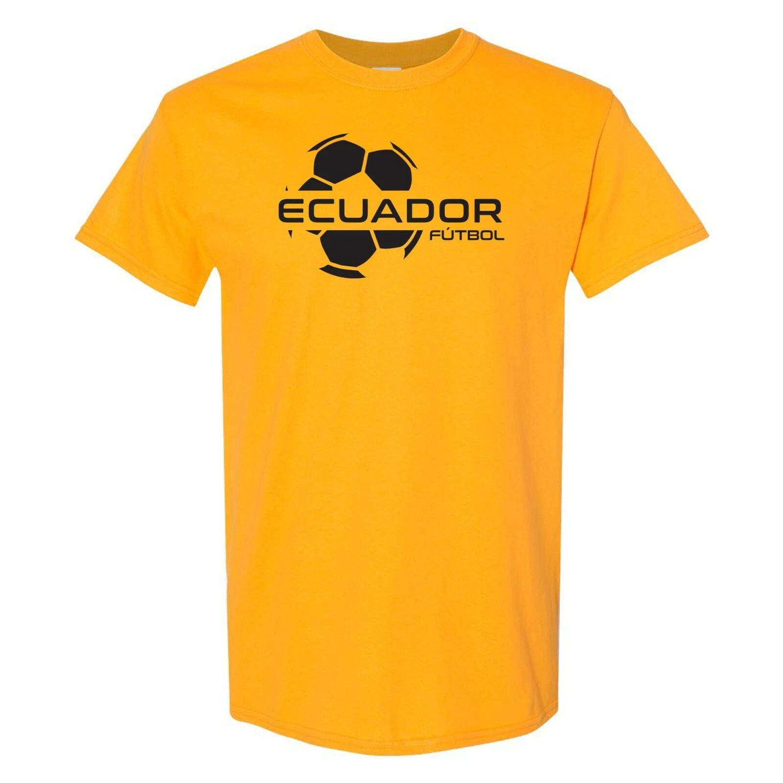 Ecuador Football Strike - Soccer Sports Short Sleeve T-Shirt - Gold 2XL