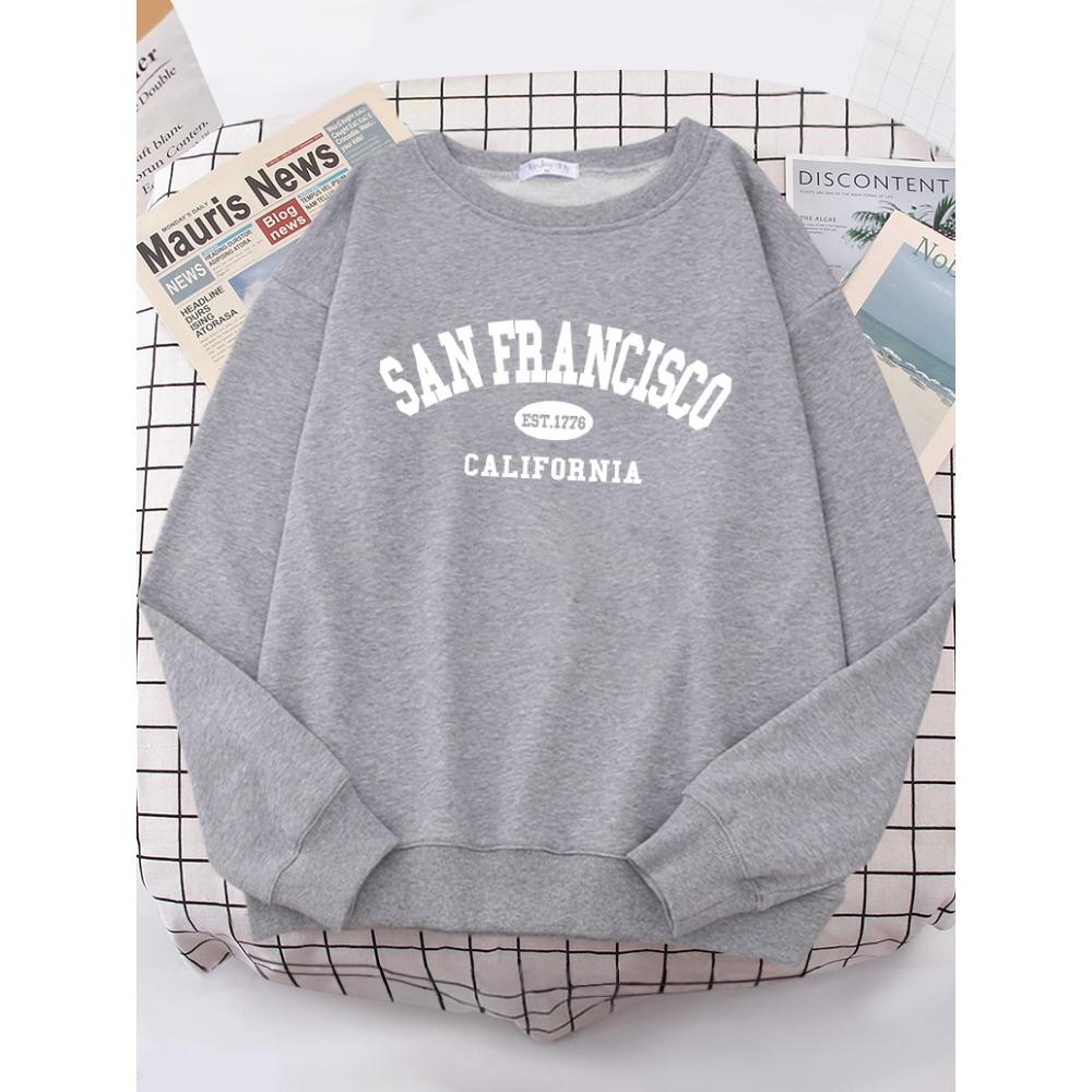 Sanfrancisco Est.1776 California Letter Street Hanorac pentru femei Street Fit Hanorac hipster oversize Hoodie Hip Hop All-match Top
