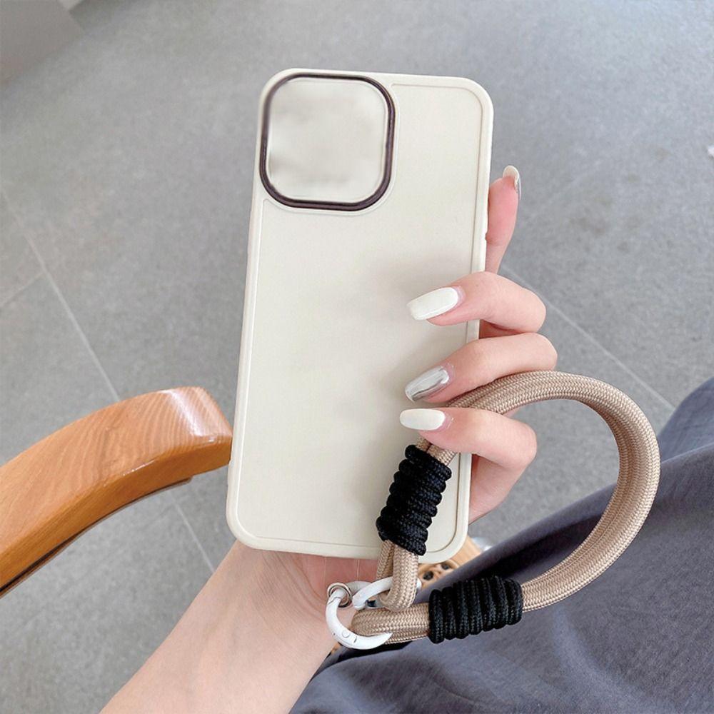 Rainbow Lanyard Strap Portable Rope Keychain Exquisite Hanging Chain Ring  Woman