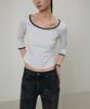 LMOOD WOMEN Dolly Three-Quarter Ringer T-Shirt (2 Colors)