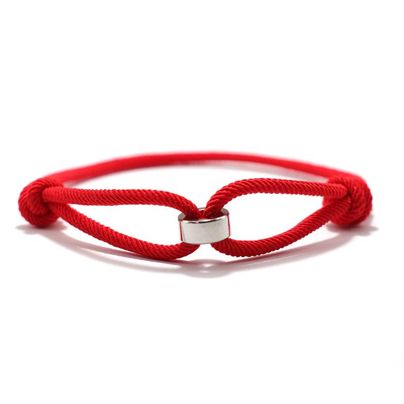 Noter 3mm Thin Cord Chain Bracelet Unisex Stainless Steel Coil Handmade Adjustable Braclet Lucky Blue Red Thread Braslet Joias