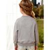 Girl's Round Neck Sweatshirt with Printed Number 67 Design, Featuring a Stylized Orca Pattern On the Chest